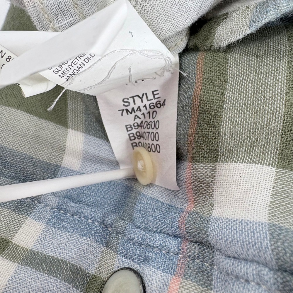 Lucky Brand Plaid Pearl Snap Western Shirt Women's L Lined Cotton Blend Warm - Picture 10 of 10